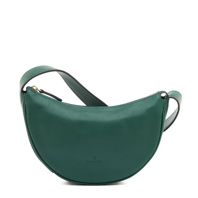 Il Bisonte Oliveta Hobo Handtasche Grün Baumwollfutter