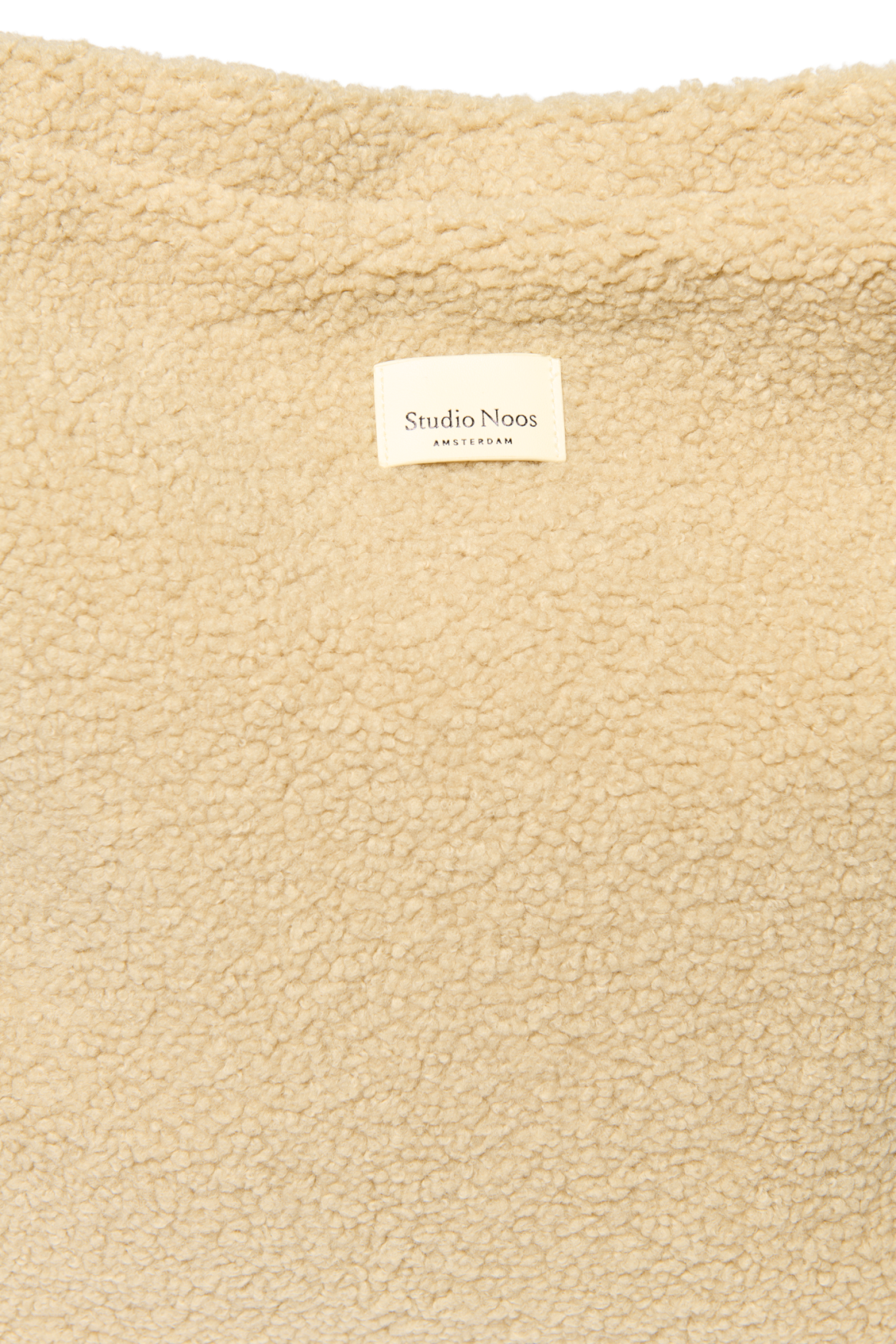 Studio Noos Teddy Wickeltasche Ecru mit Flaschenhalter Teddystoff