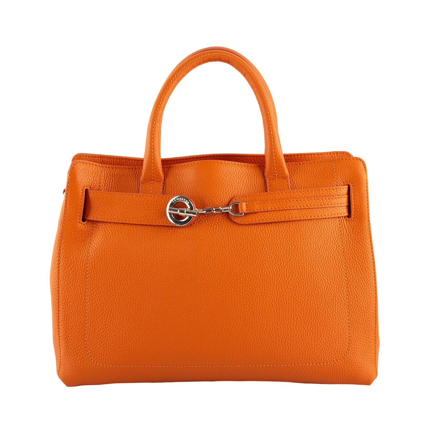 Lamarthe Paris Handtasche Orange Vollleder