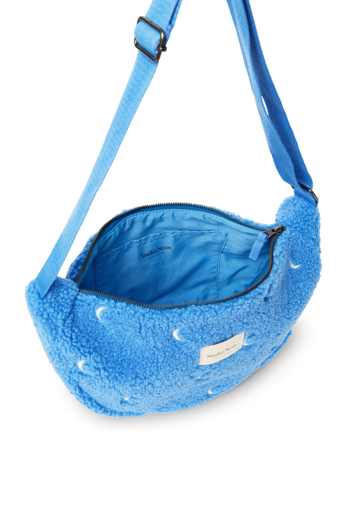 Studio Noos Teddy Bauchtasche hellblau Moon Plüsch