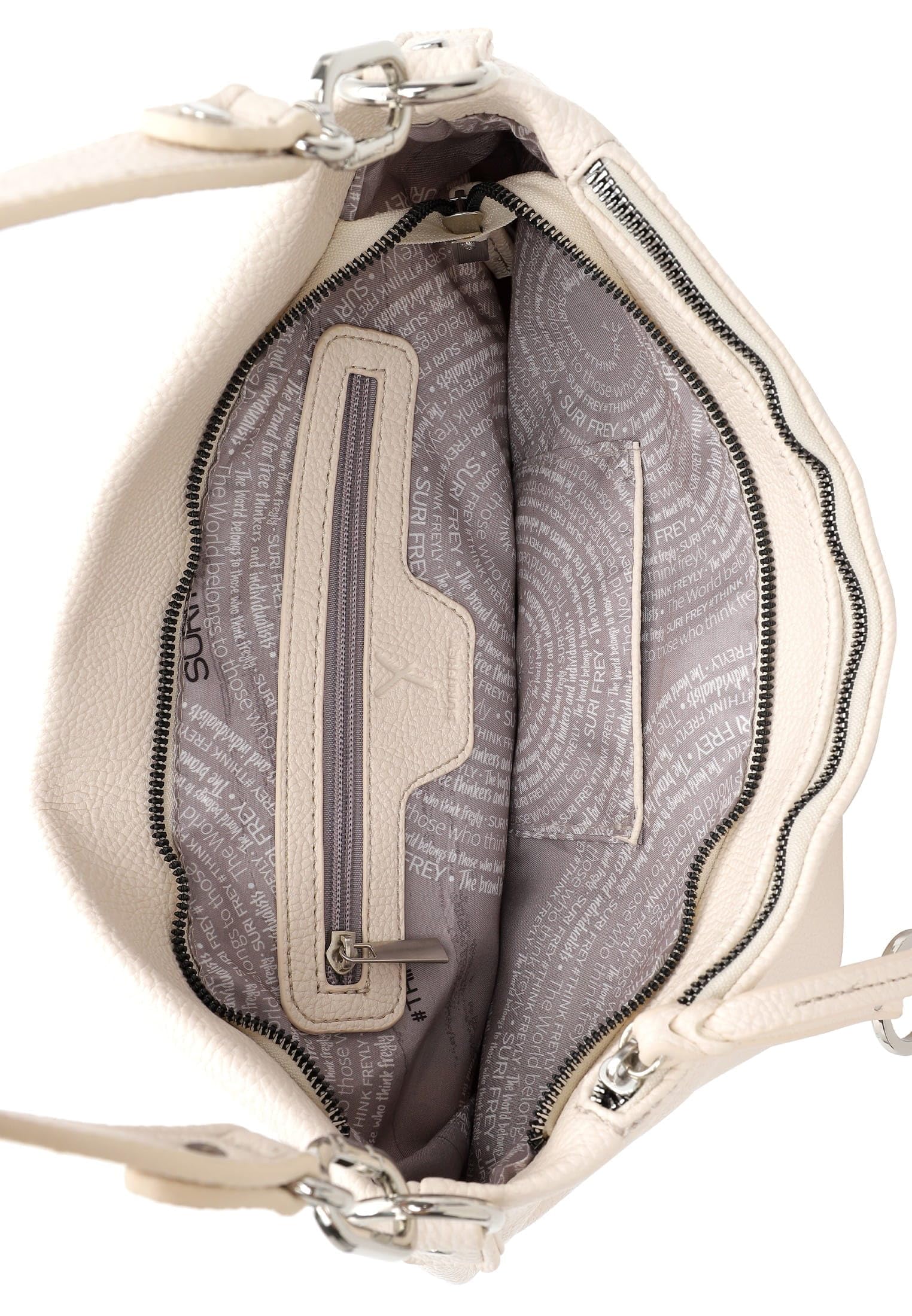 SURI FREY Debby 13603 Beutel Creme Leder-optik