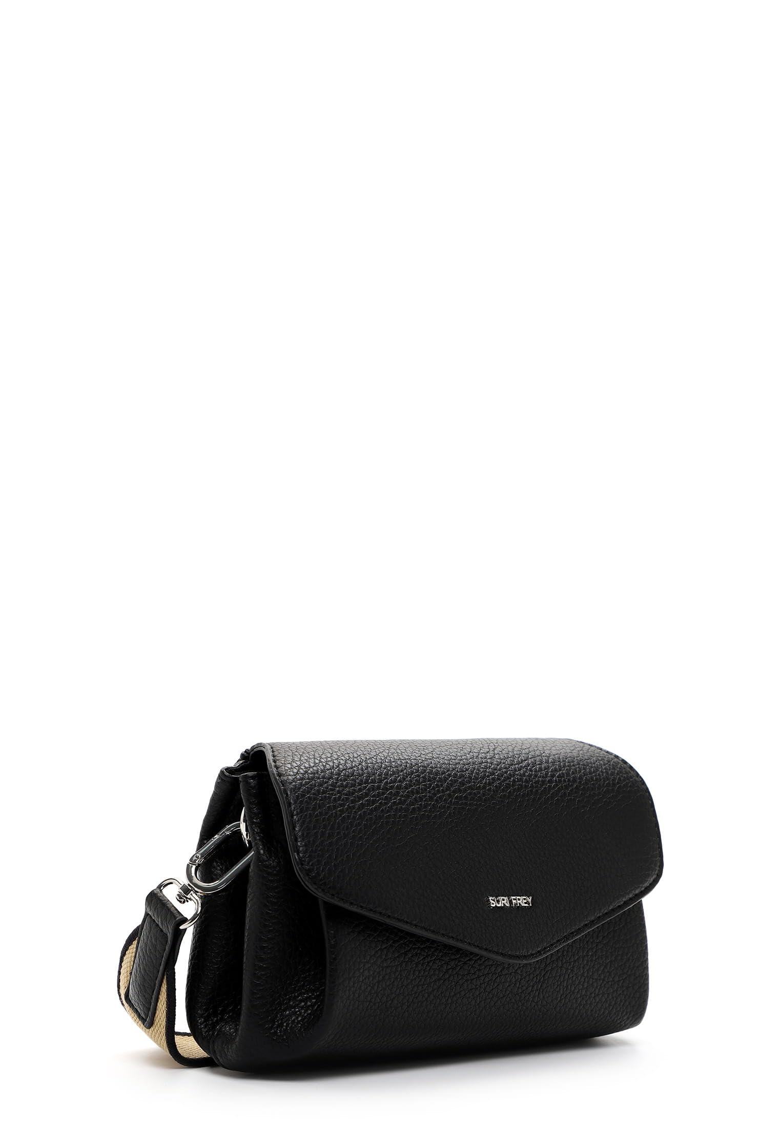 SURI FREY Hanny Crossbody Bag Umhängetasche Black Klappe
