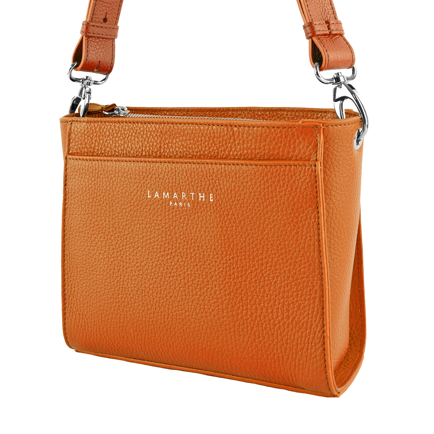 Lamarthe Fidèle Crossbody Orange Vollleder 20 cm