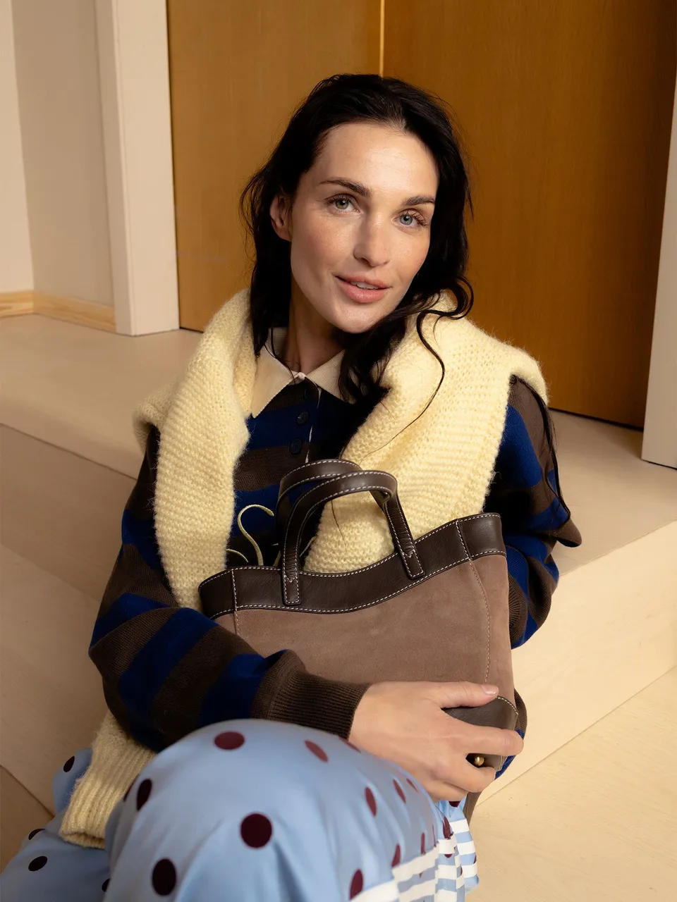 RE:DESIGNED Sol Small Handtasche Grau Vollleder
