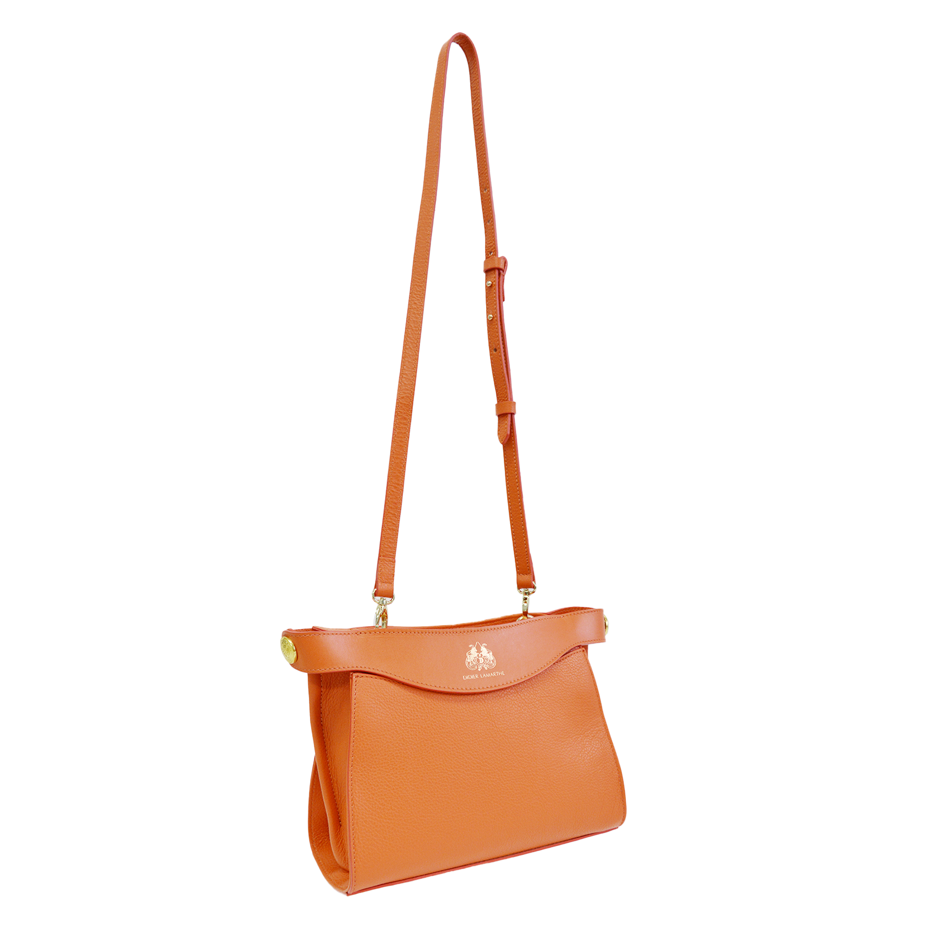 Lamarthe Heritage Umhängetasche Orange Rindsleder