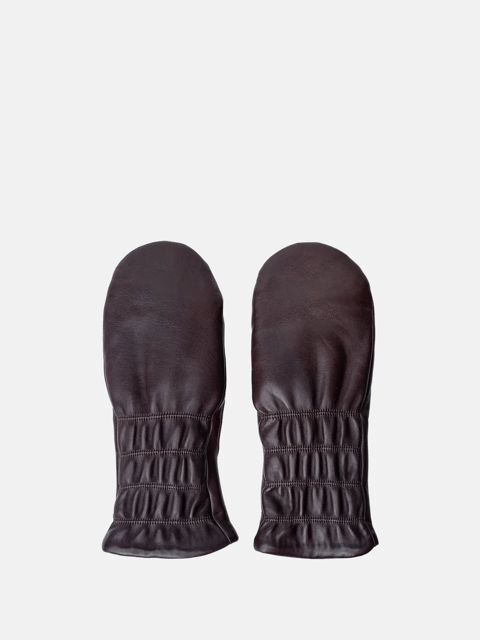 RE:DESIGNED Kara Fäustlinge Warm Brown Leder