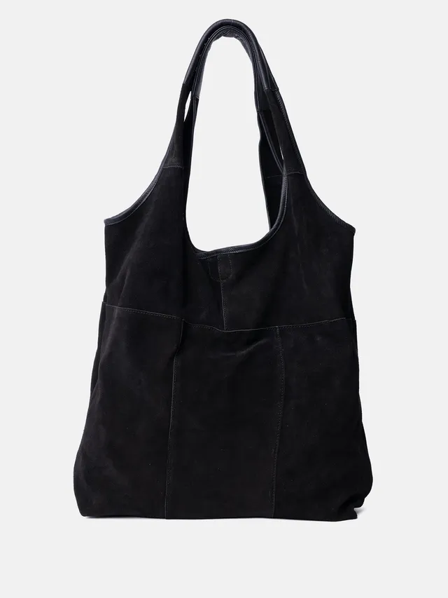 RE:DESIGNED Lyra Suede 6683 Shopper Schwarz Vollleder