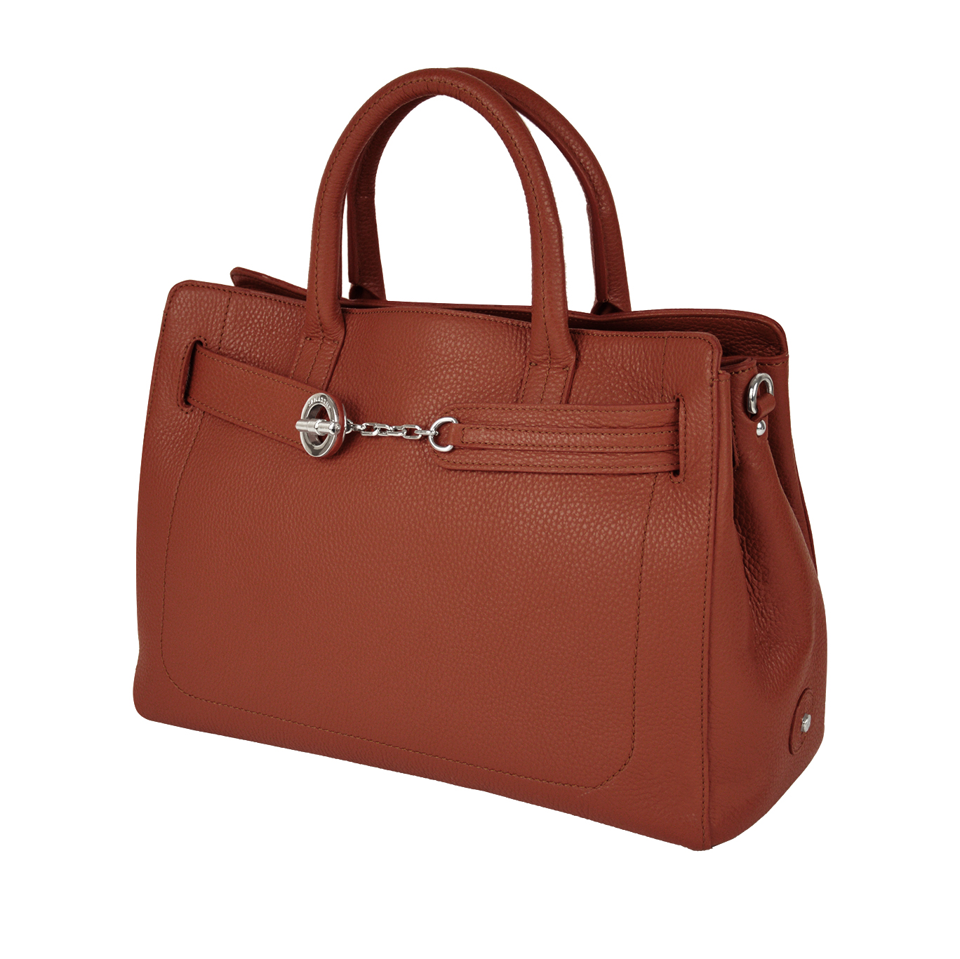 Lamarthe Paris Handtasche Rostrot Vollleder 38 cm