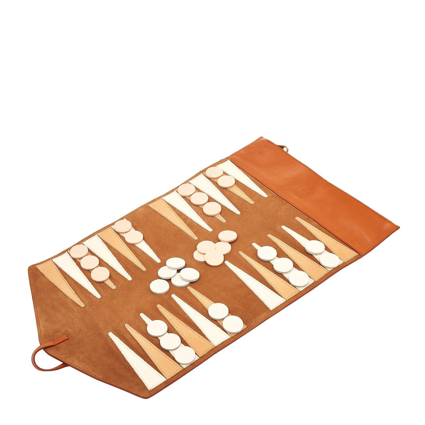Il Bisonte Home Backgammon Leder karamell