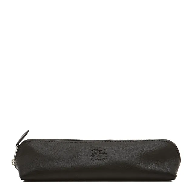 Il Bisonte Astuccio Etui Schwarz Vollleder