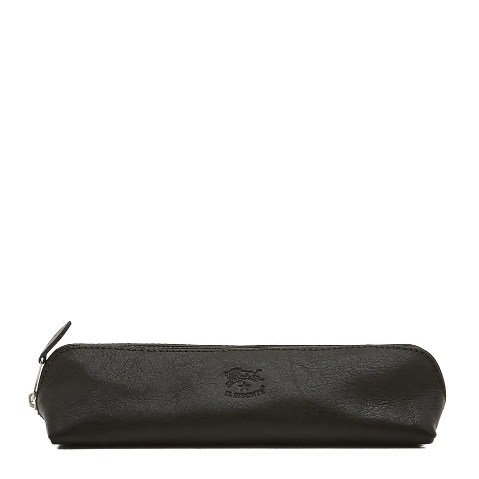 Il Bisonte Astuccio Etui Schwarz Vollleder