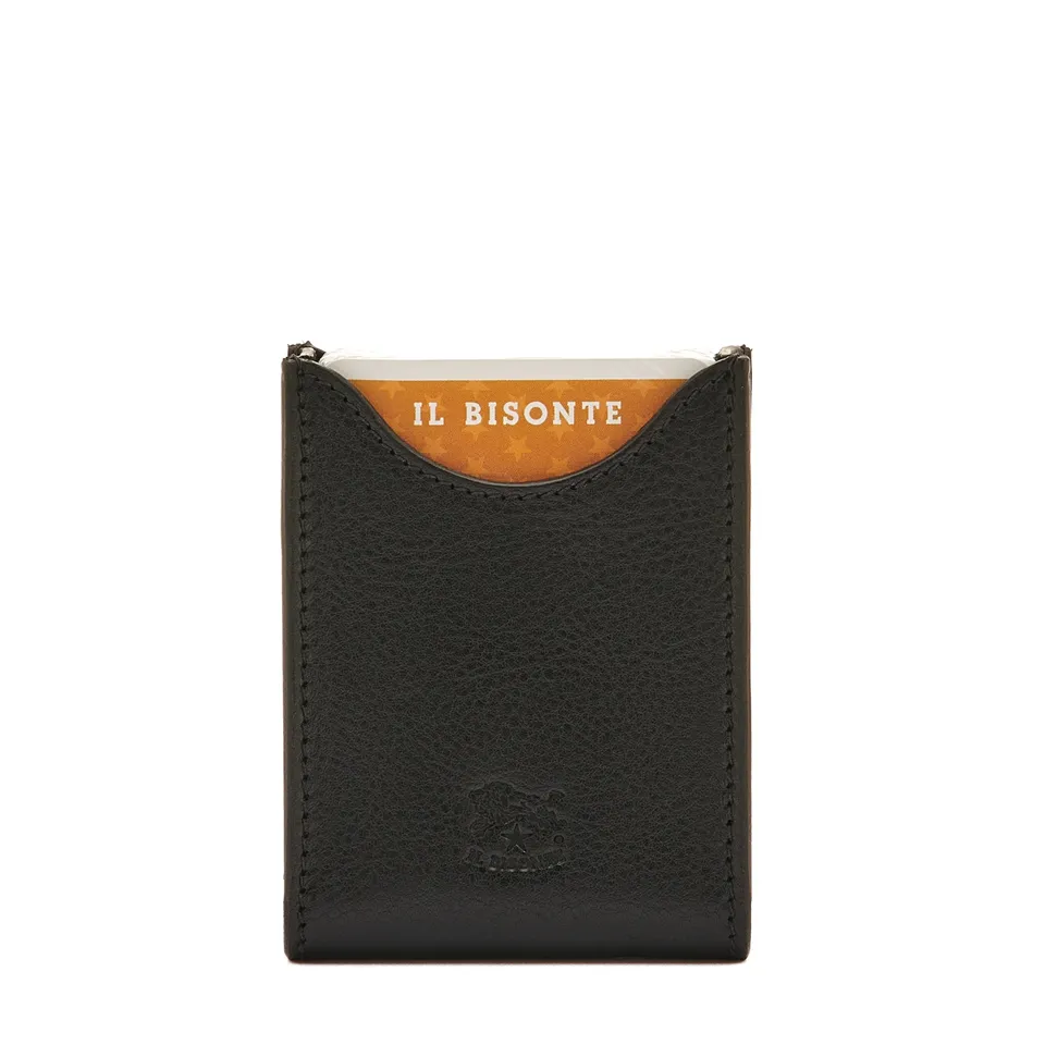 Il Bisonte Home Spielkartenetui Leder schwarz 1 Deck