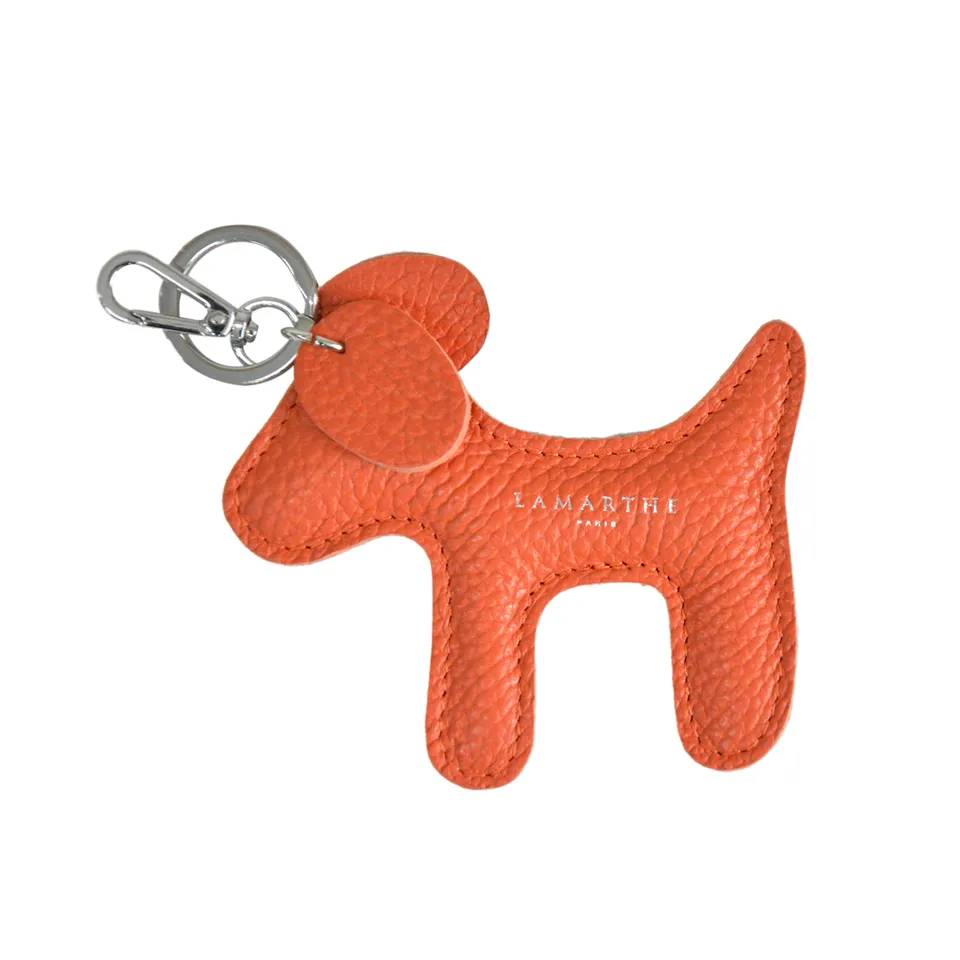 Lamarthe Cupidon Schlüsselanhänger Rindsleder Orange genarbt