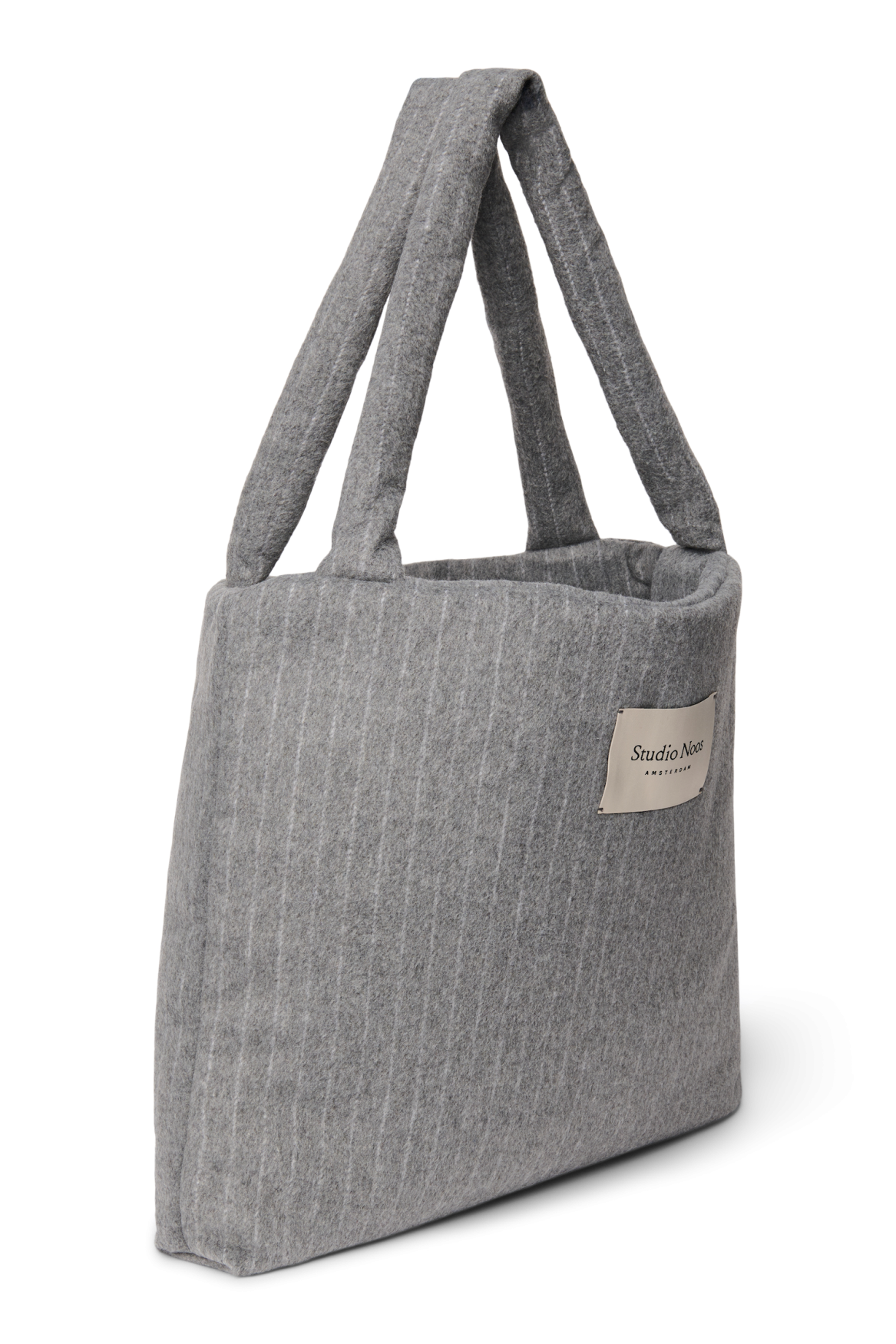Studio Noos Flannel Chalkstripe Mom Bag Wickeltasche Grau