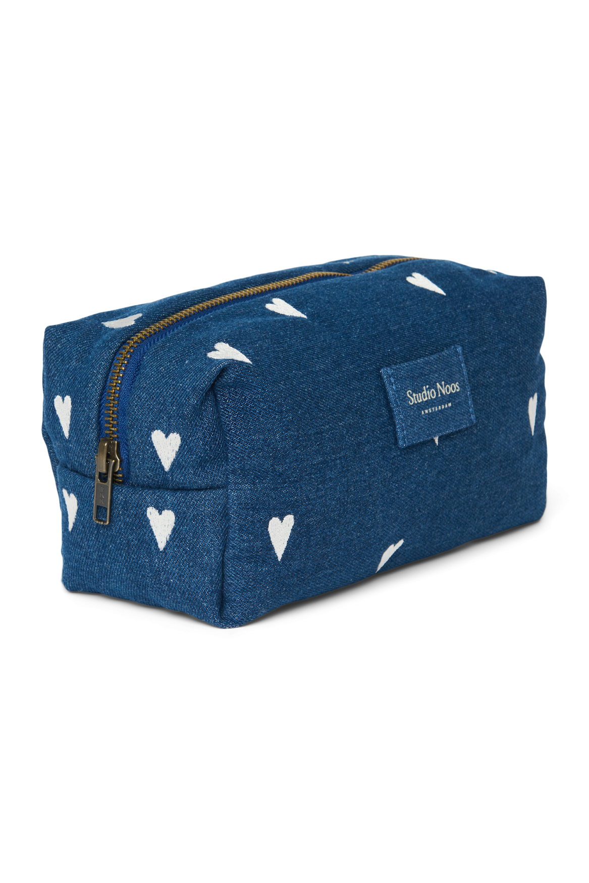 Studio Noos Denim Pouch Täschchen Dark Blue Hearts