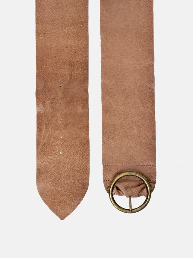 RE:DESIGNED Hila Gürtel Taupe 8cm Ledergürtel