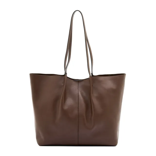 Il Bisonte Nina Shopping Tote Leder tabak Pouch