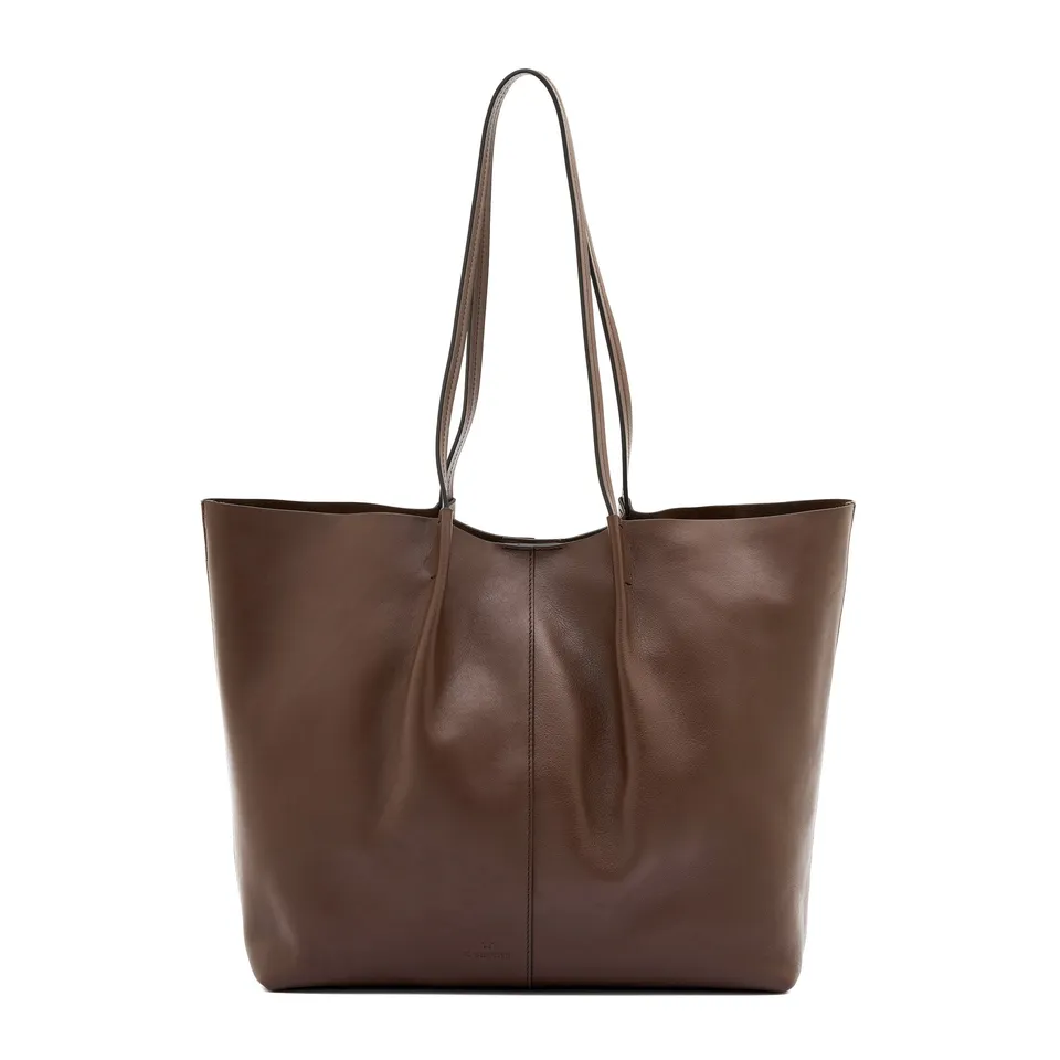 Il Bisonte Nina Shopping Tote Leder tabak Pouch