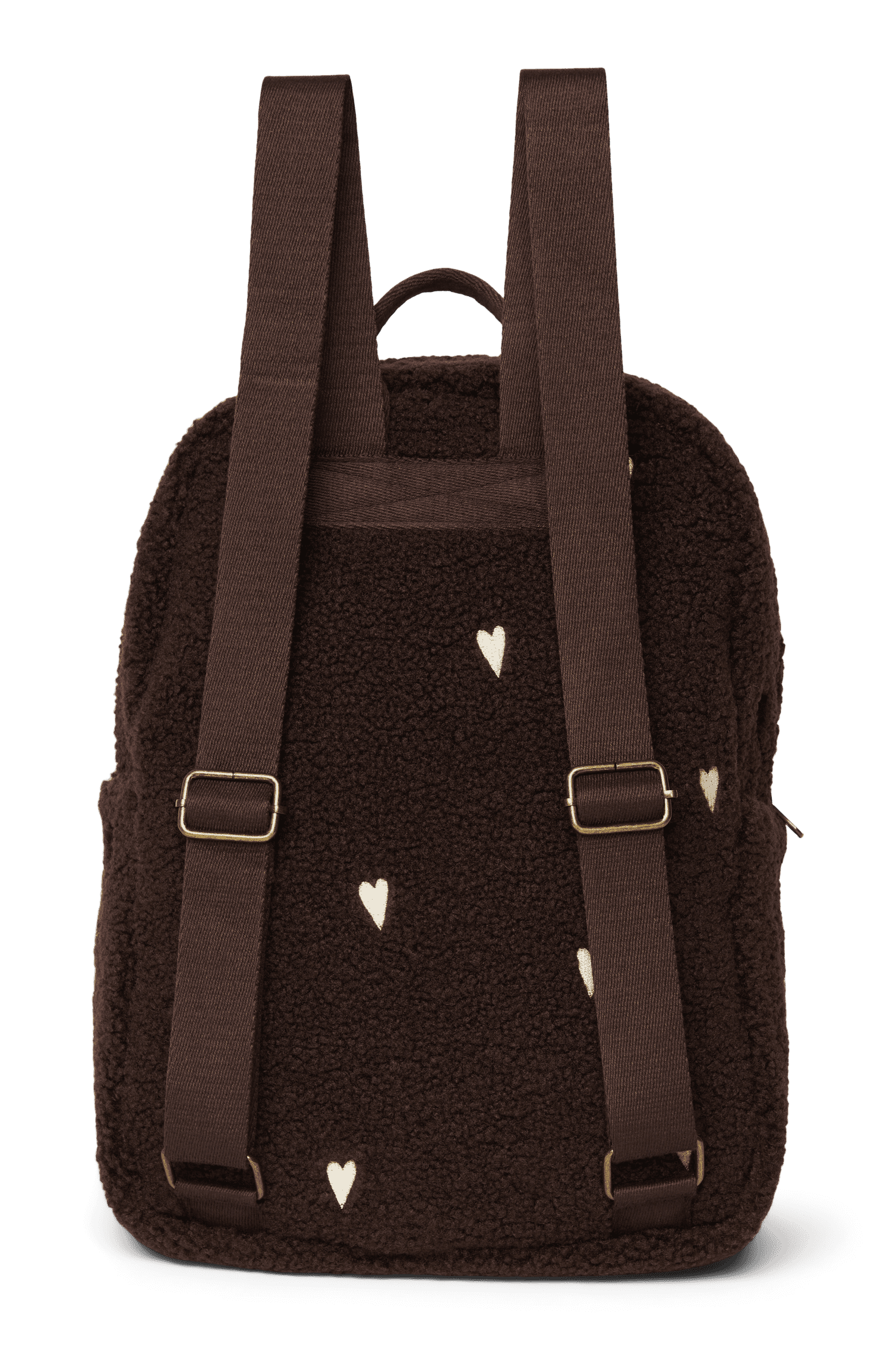 Studio Noos Teddy Midi Rucksack Chocolate Hearts Braun