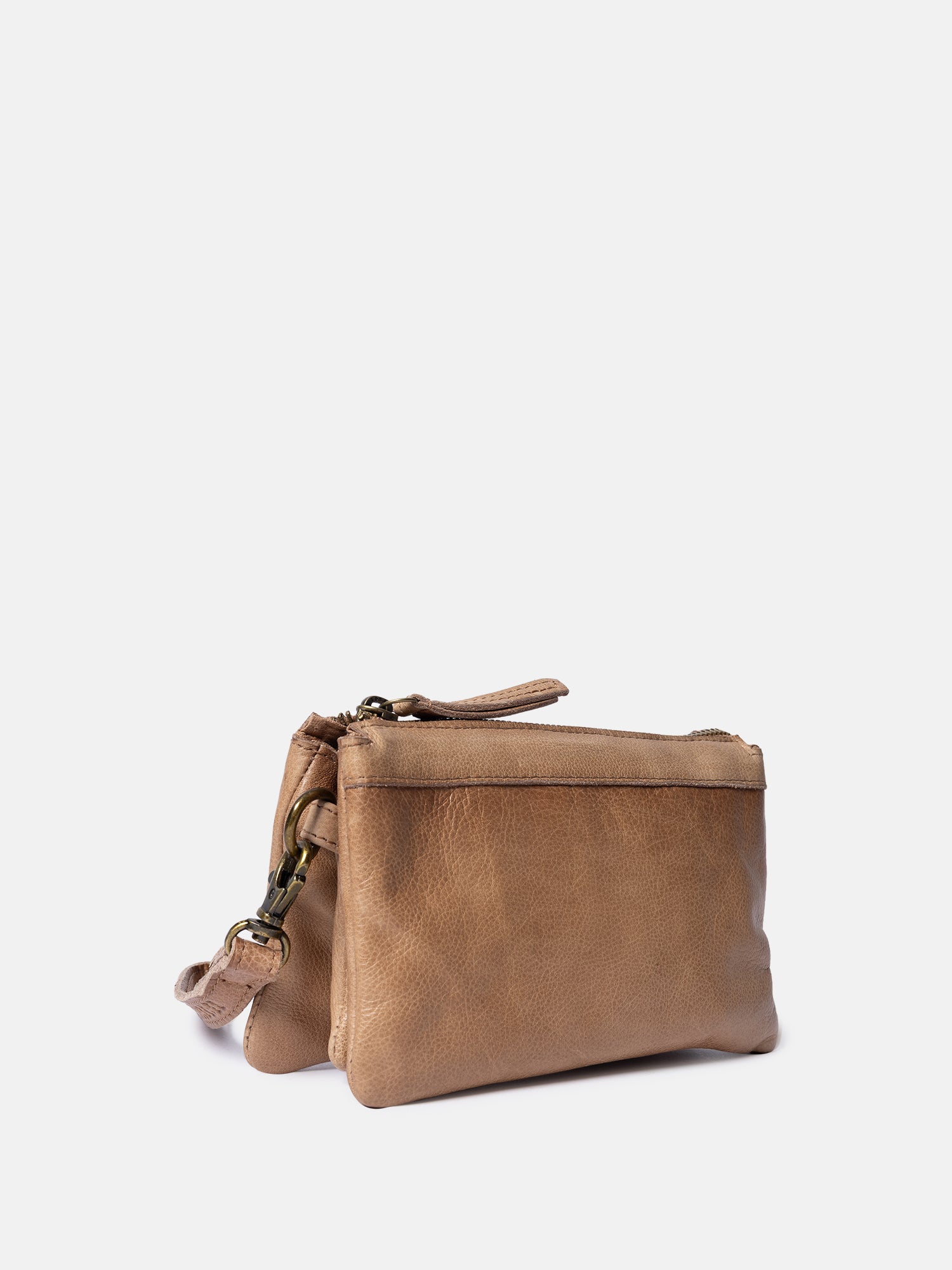 RE:DESIGNED Lisa Urban Clutch Taupe Vollleder