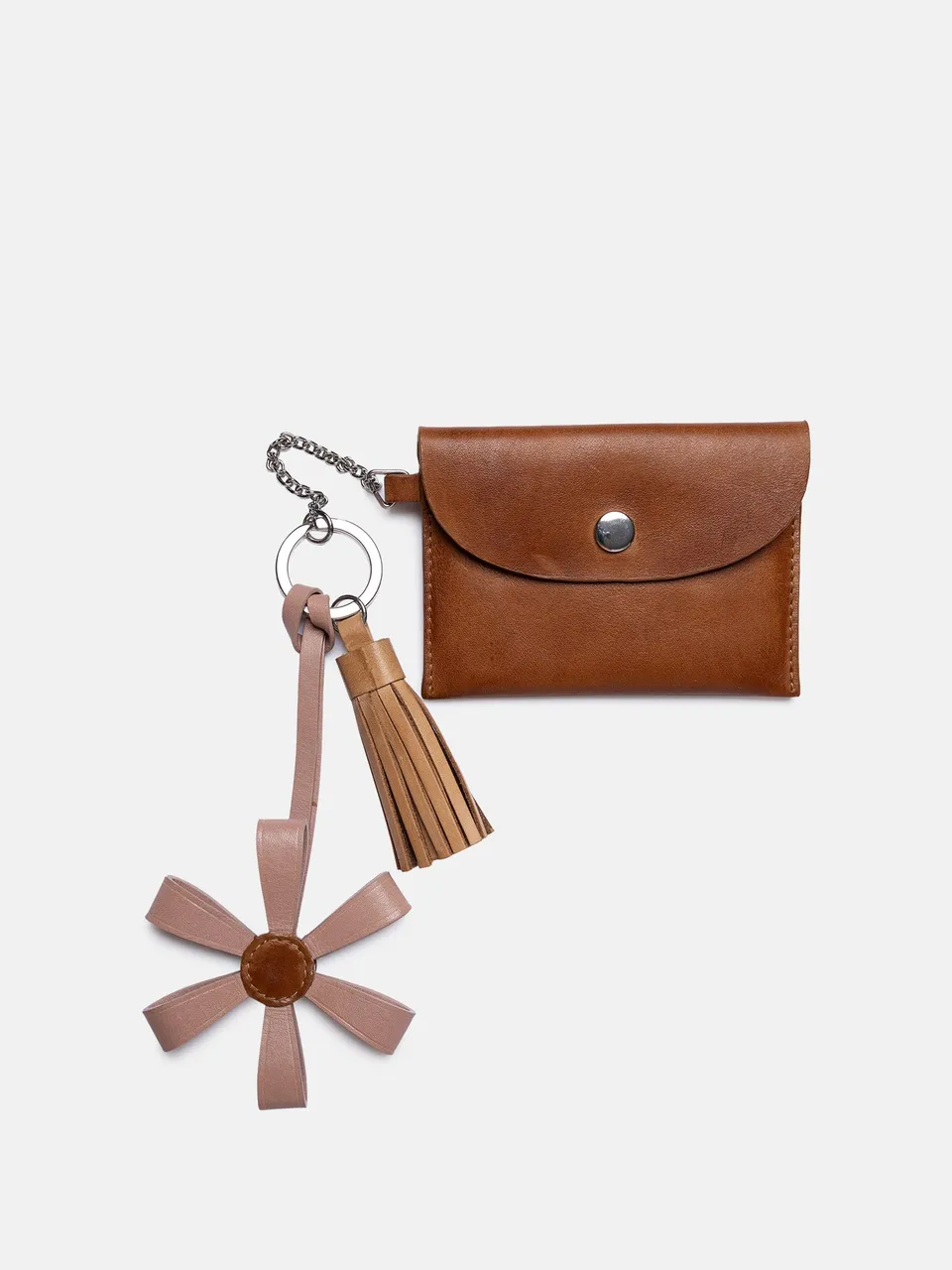 RE:DESIGNED Nela Schlüsselanhänger Tan Vollleder