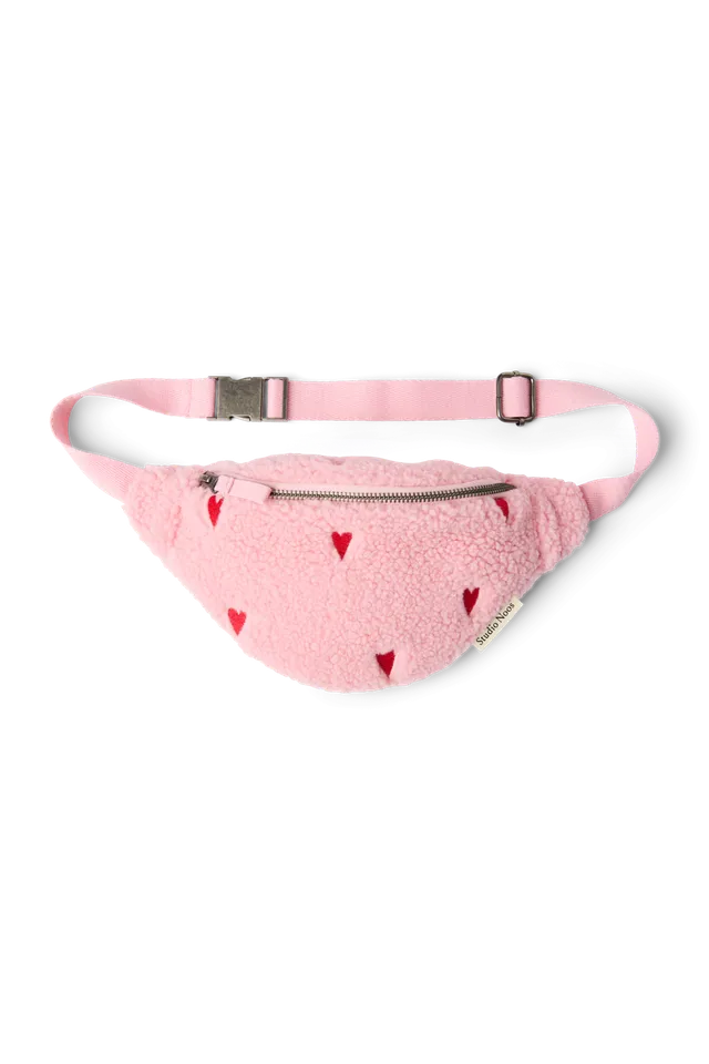 Studio Noos Teddy Mini Fanny Pack Bauchtasche Rosa Hearts