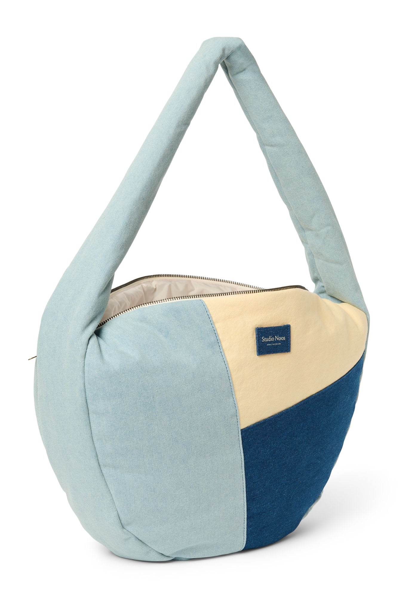 Studio Noos Patchwork Umhängetasche Denim Laptopfach