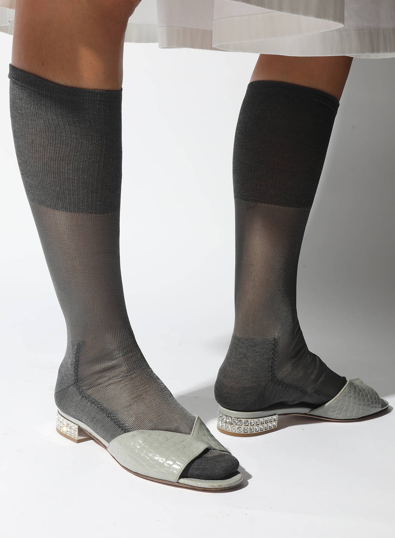 Maria la Rosa Prize Socken Grau Baumwollmix