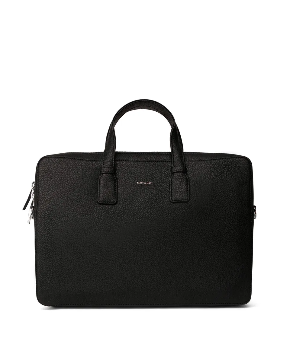 Matt & Nat Belem Aktentasche Grain schwarz 13 Zoll vegan