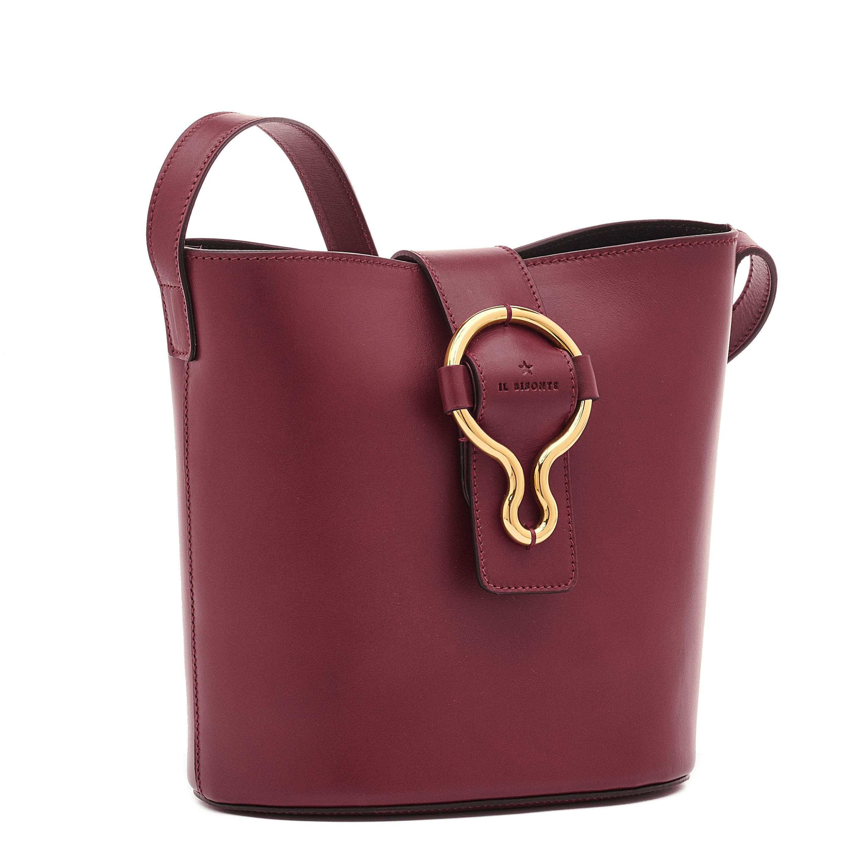 Il Bisonte Consuelo Beuteltasche kirschrot Vollleder