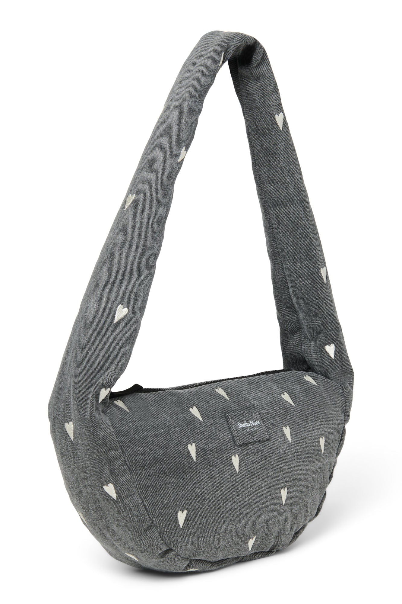Studio Noos Denim Mini Cross Body Umhängetasche Grey Hearts