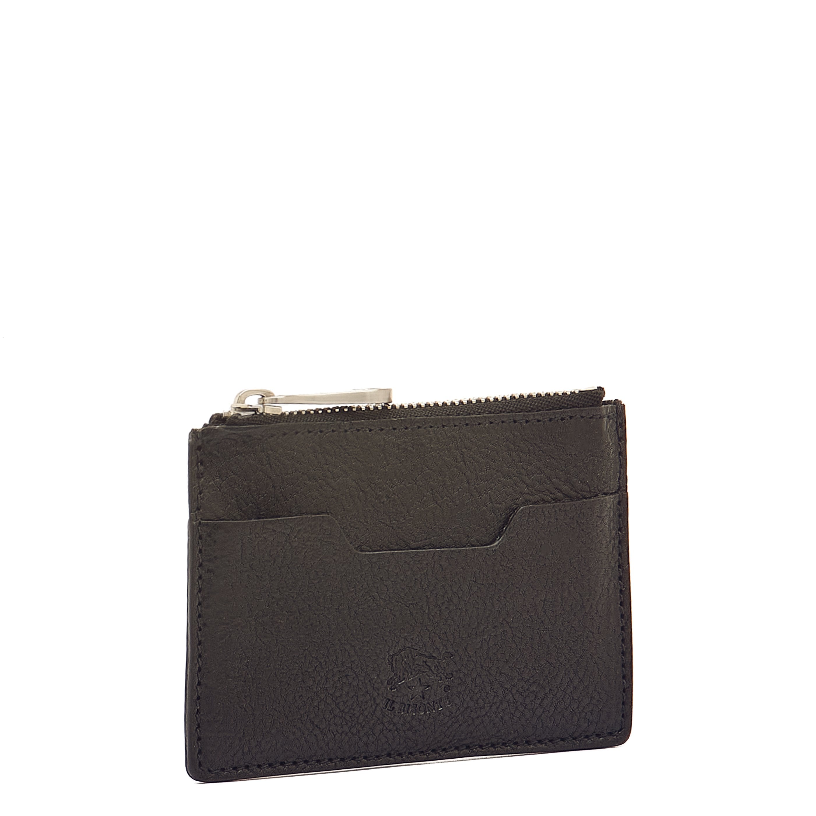 Il Bisonte Cestello Kartenetui Schwarz Vintage-Leder