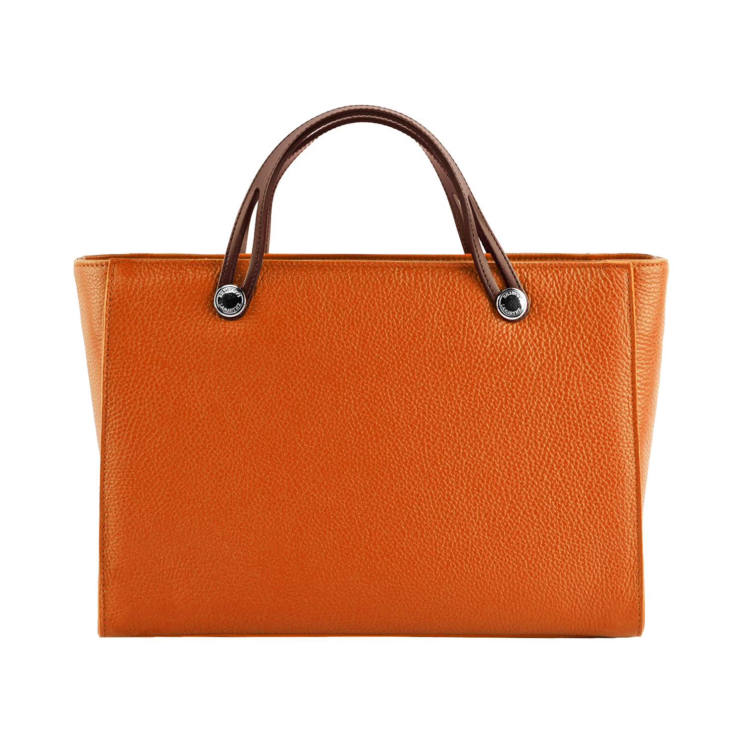 Lamarthe Fidèle Handtasche Orange Vollleder 36x25x14