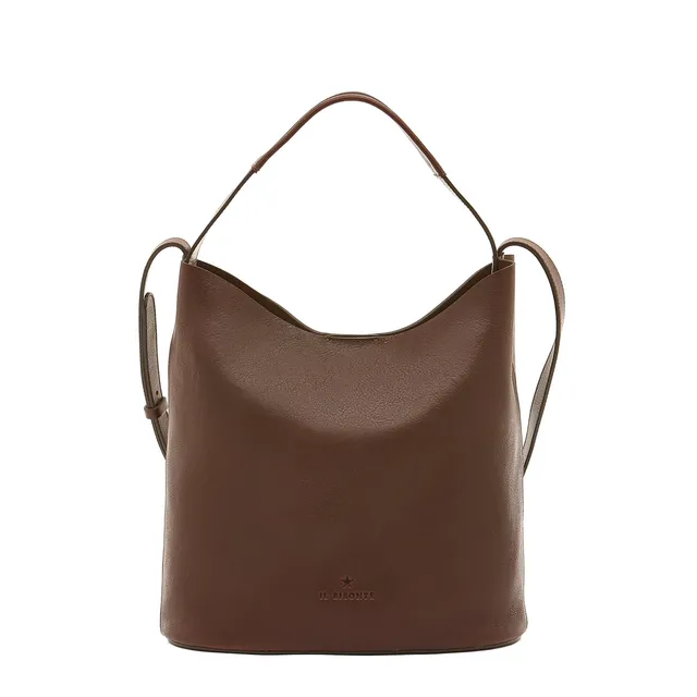 Il Bisonte Le Laudi Beuteltasche caffè Vintage-Leder