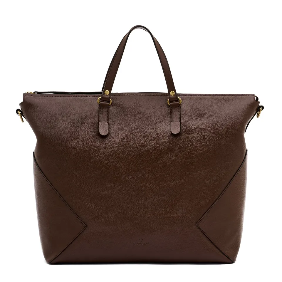 Il Bisonte Storia Tote Handtasche Tabakbraun Vollleder