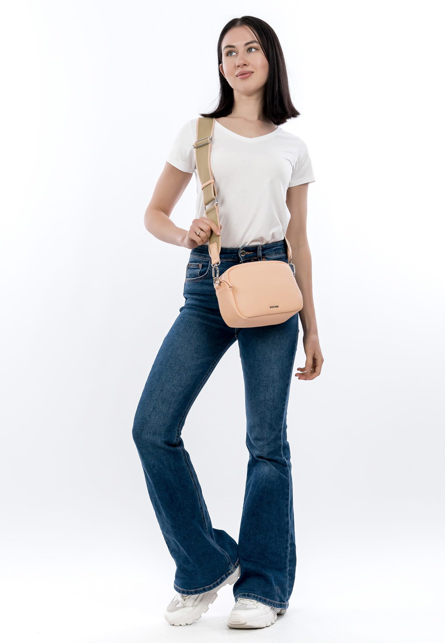 SURI FREY Hanny Shoulderbag Apricot mit Zipper