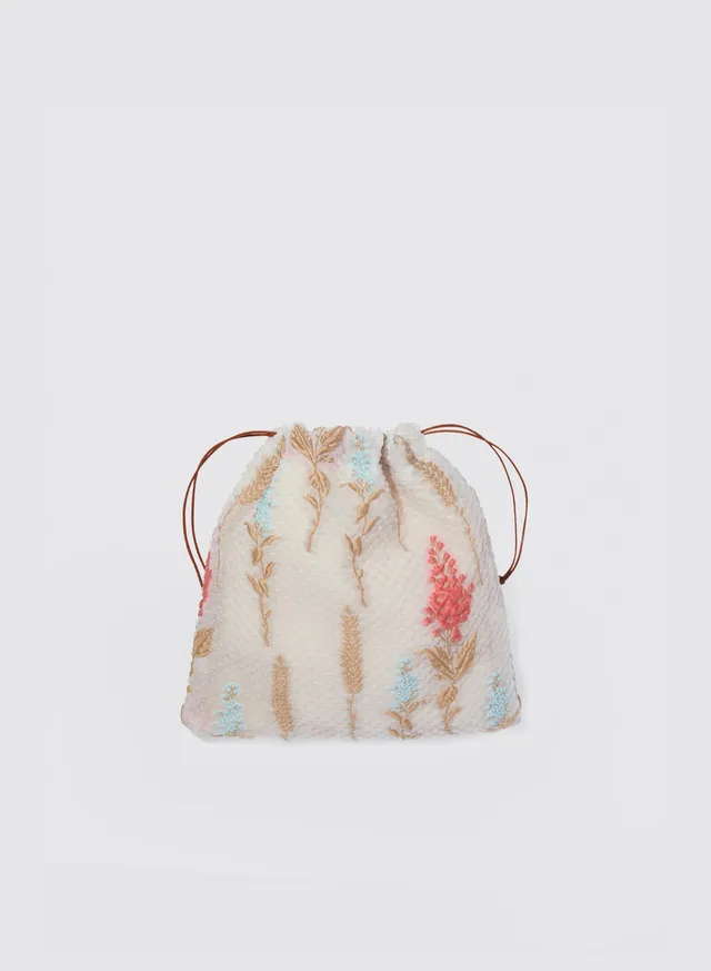 Maria la Rosa Lily Pouch Beutel Seide Pale Pink