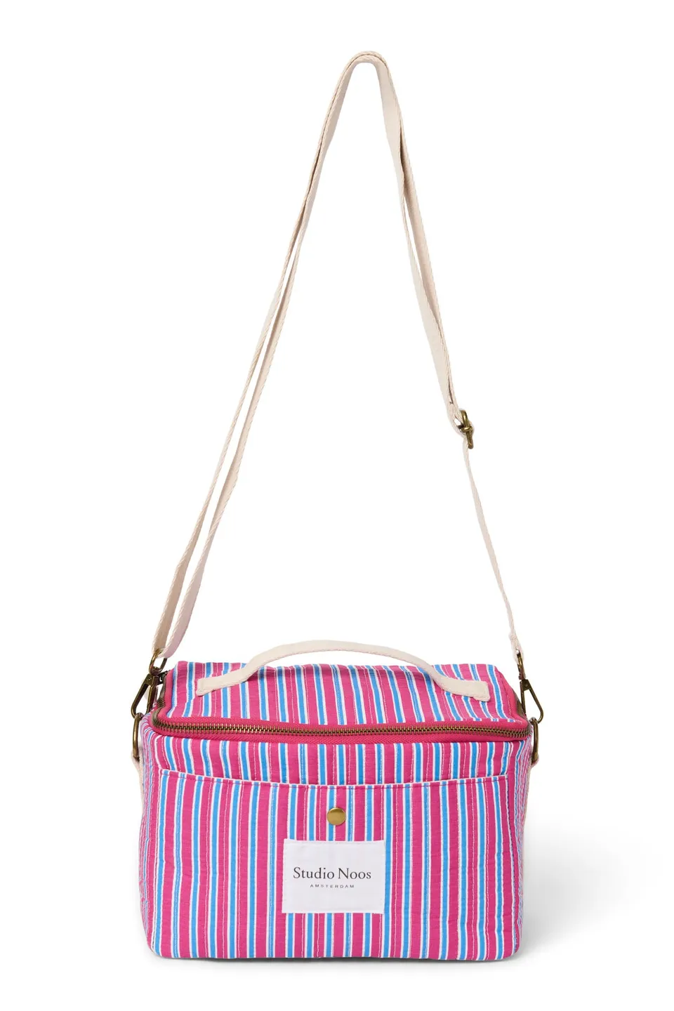 Studio Noos Poplin Striped Cooler Bag Kühltasche Himbeer