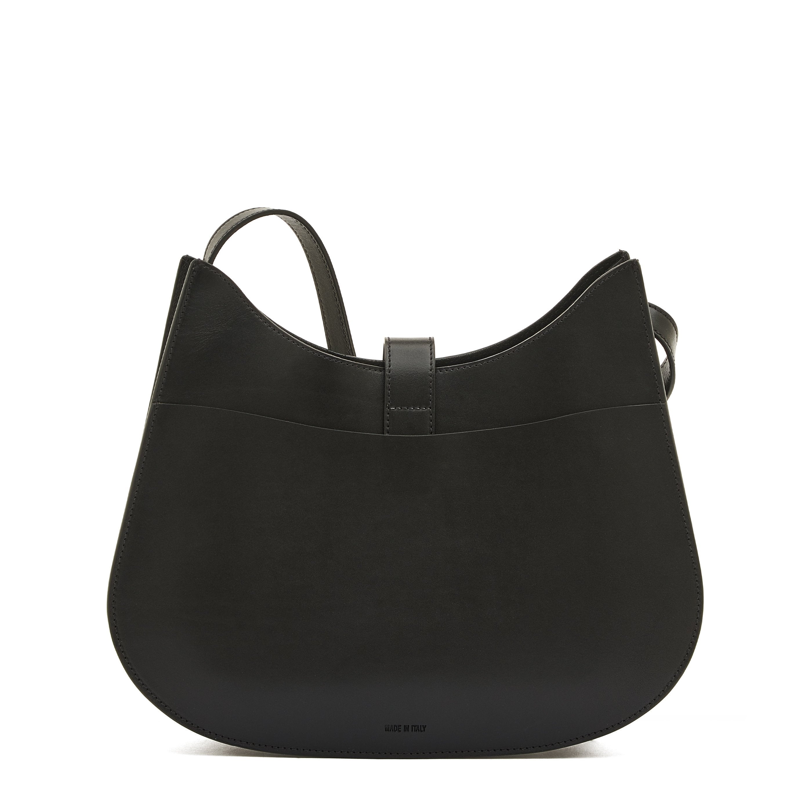 Il Bisonte Atelier Hobo-Tasche nero Messing-Verschluss