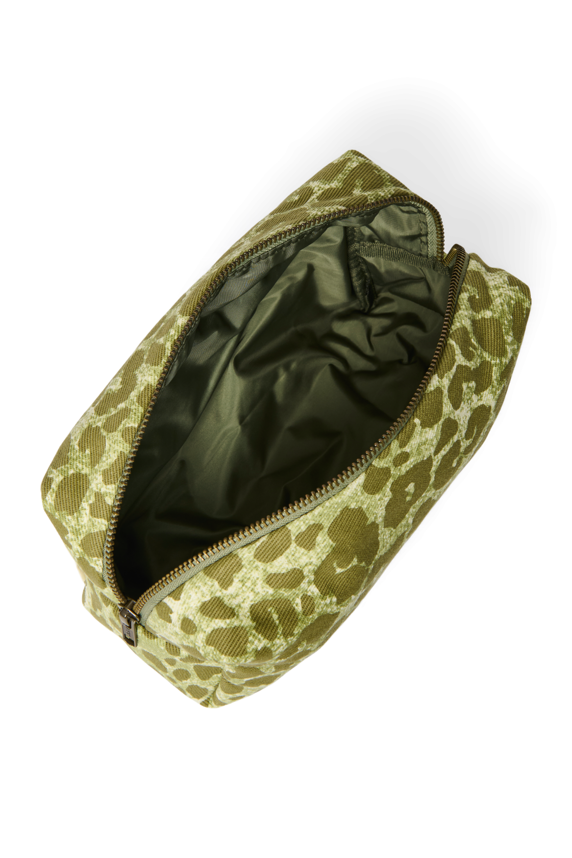 Studio Noos Cotton Pouch Green Leopard Kosmetiktasche
