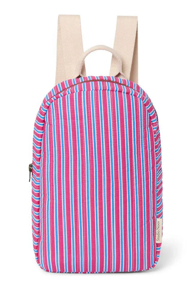 Studio Noos Poplin Striped Mini Rucksack Himbeer Kinder