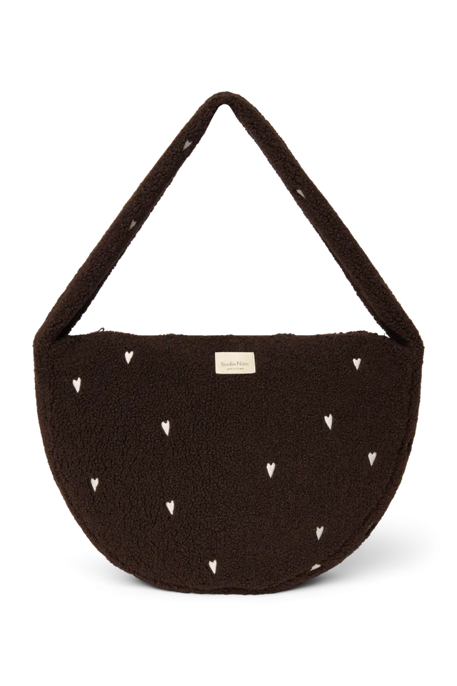Studio Noos Teddy Cross Body Bag Umhängetasche Schoko Hearts