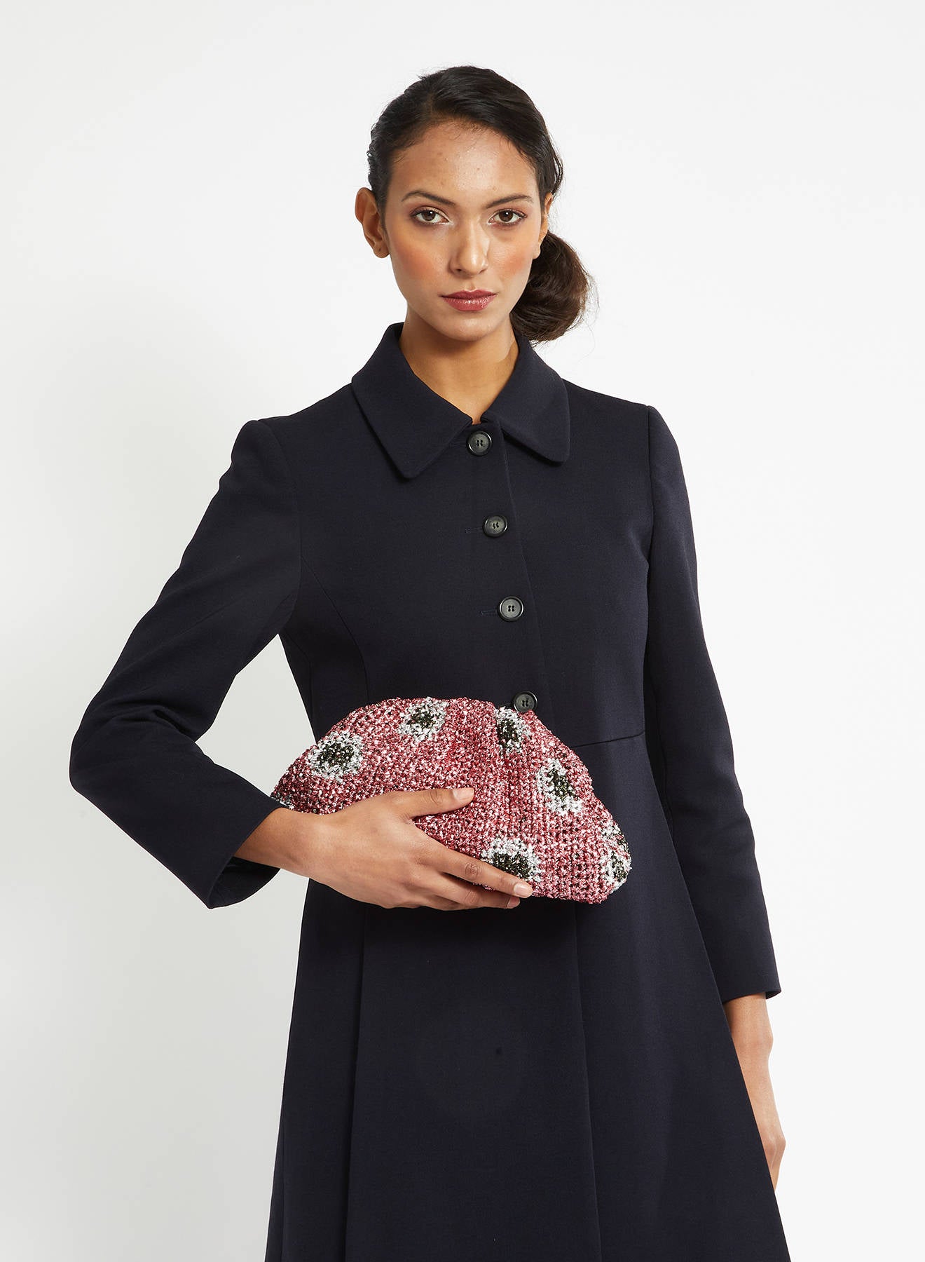Maria la Rosa Eyes Game Bag Clutch Military Animalier