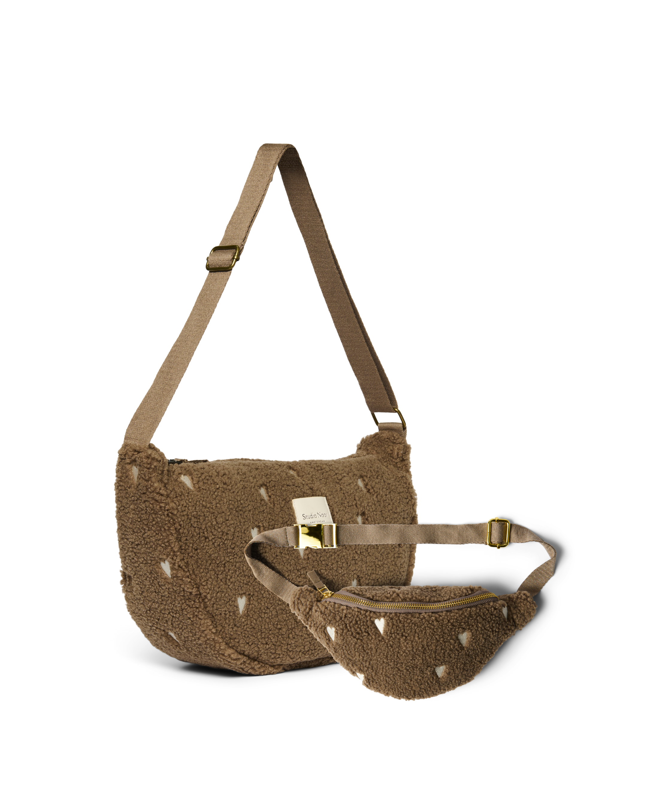 Studio Noos Teddy Geschenkset Brown Hearts 2-teilig