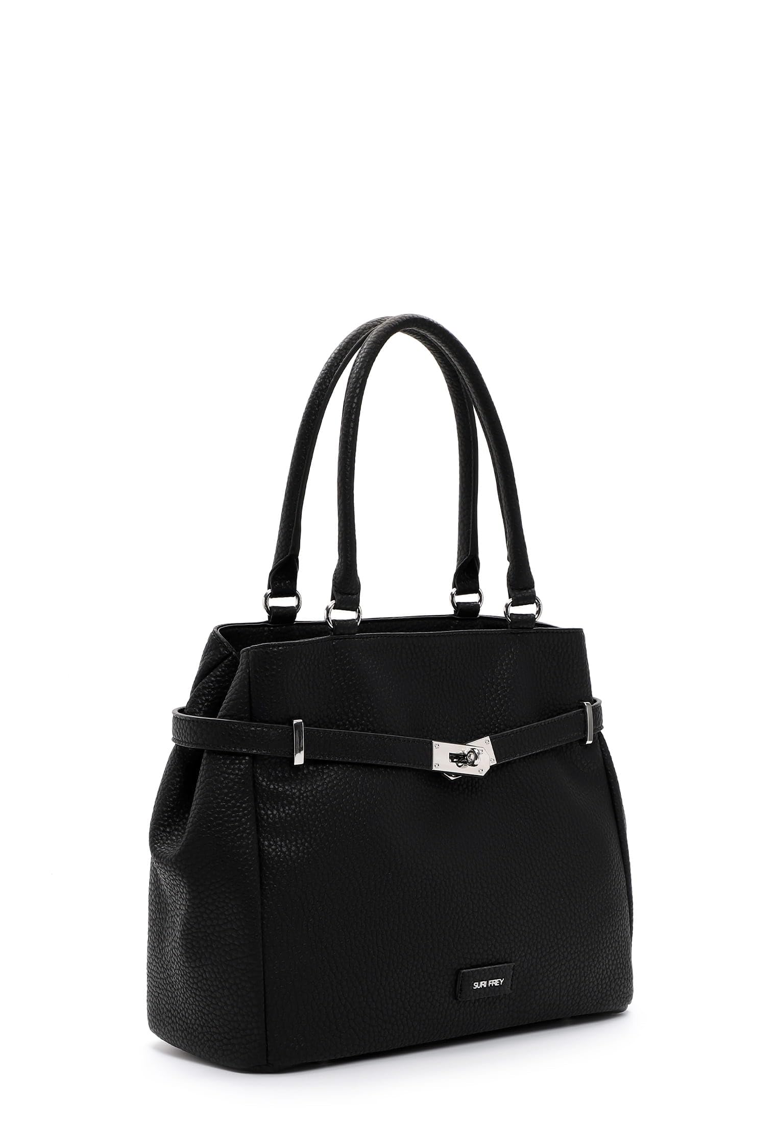 SURI FREY Leony Cityshopper M Handtasche Black genarbt