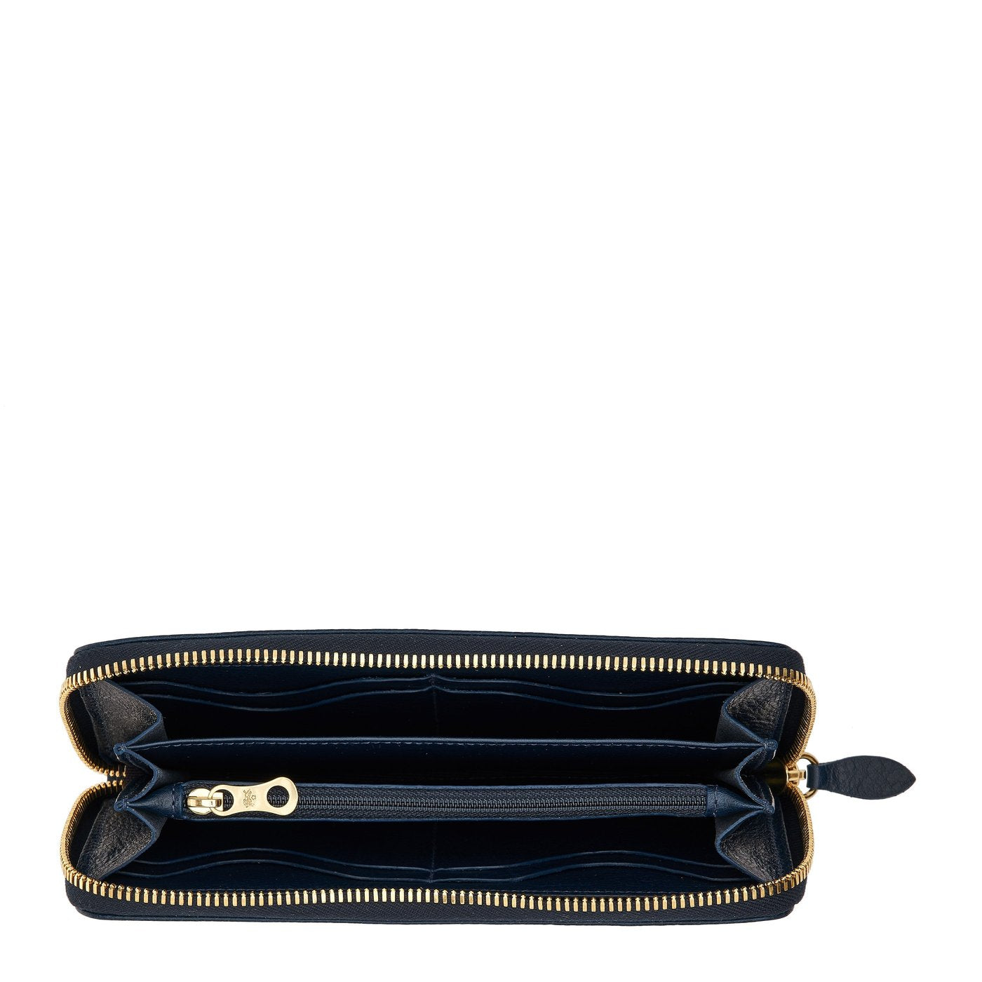 Il Bisonte Ametista Geldbörse Zip blau Vollleder Damen