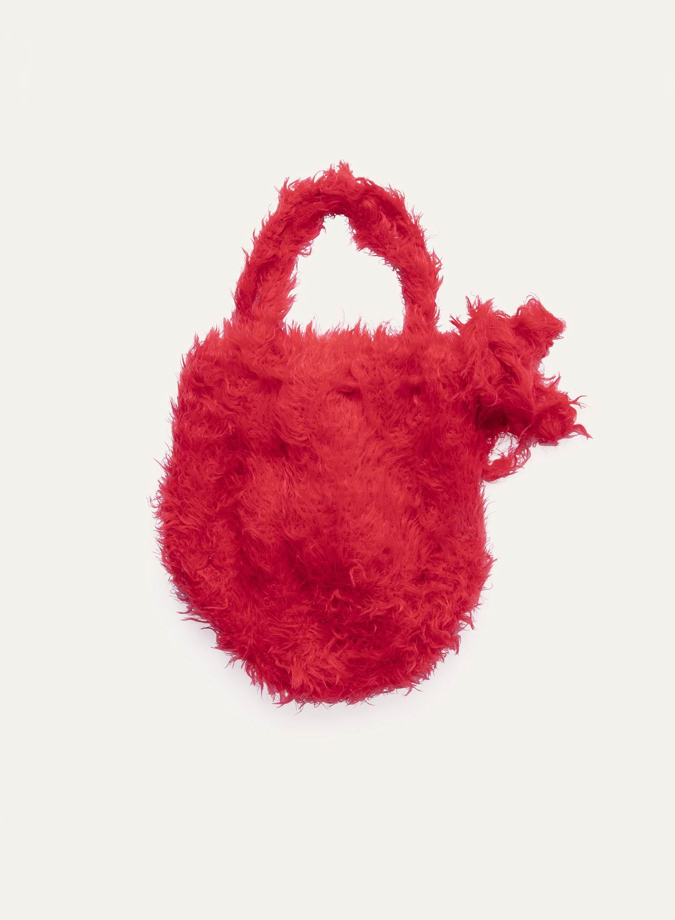 Maria la Rosa Feathers SH301 Handtasche Schwarz Flausch