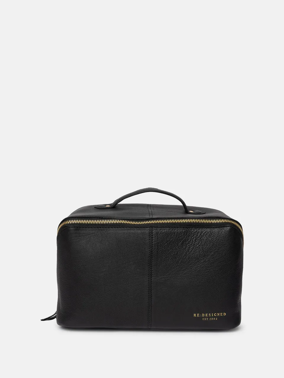 RE:DESIGNED Halima Big Kulturtasche Schwarz Vollleder