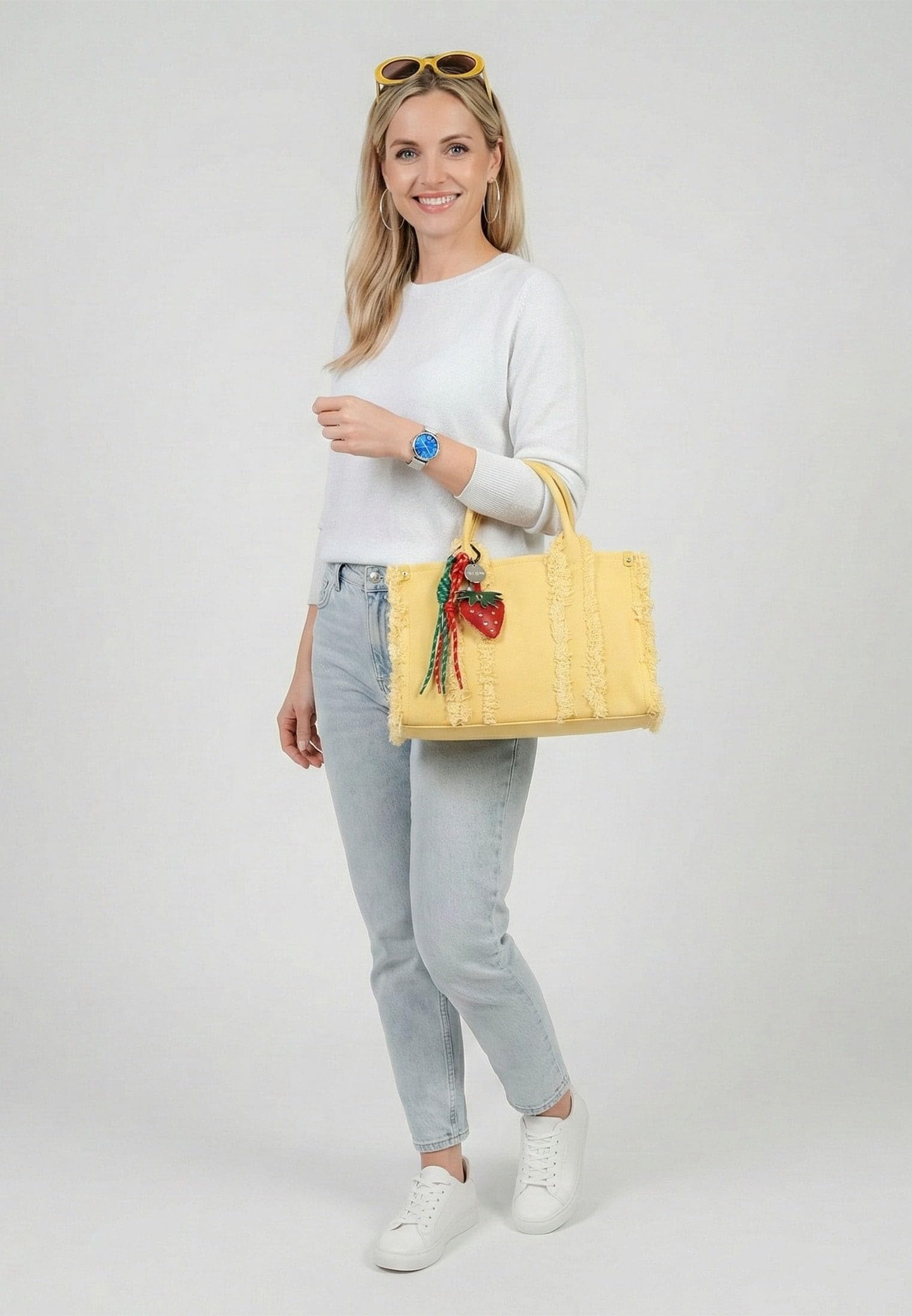 SURI FREY Kally 17191 Shopper gelb Fransen