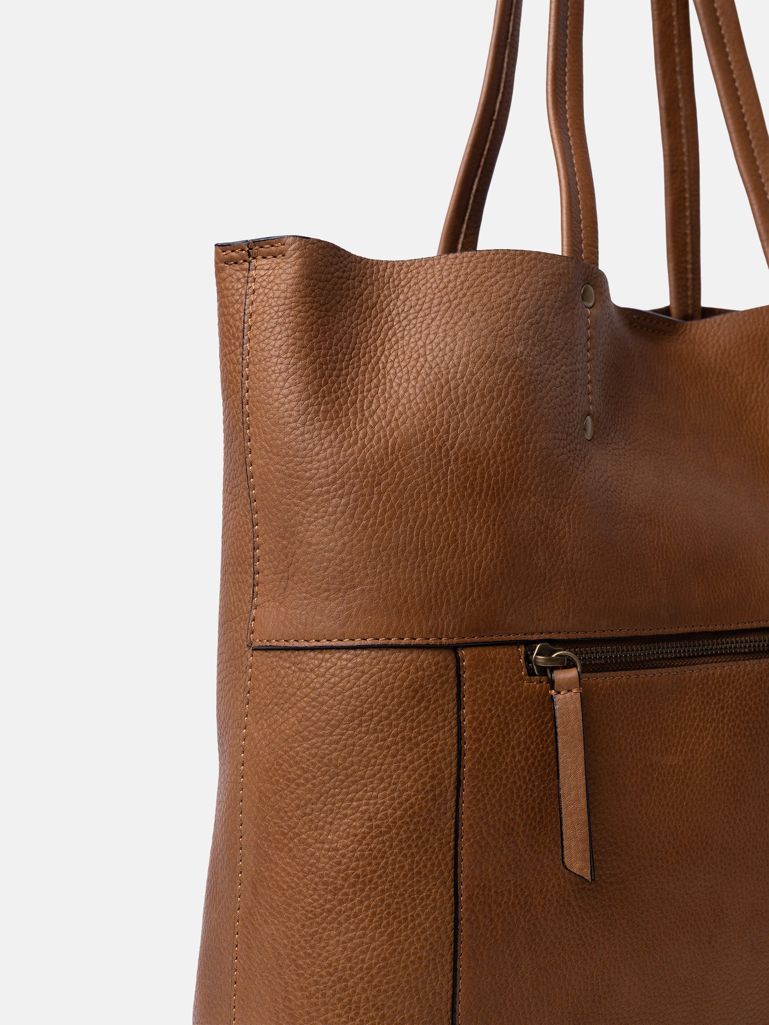 RE:DESIGNED Sofie Big Handtasche Tan Rindsleder
